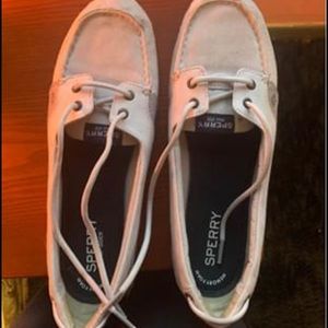 womens size 11 light grey sperrys
